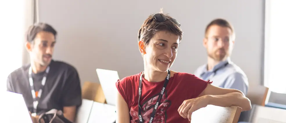 ECPR Conference - three participants at a desk